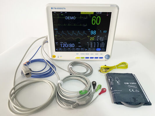 ECG SPO2 NIBP TEMP RESP সহ পোর্টেবল বেডসাইড মনিটর ঐচ্ছিক ETCO2-ক্লাস II 1-বছরের ওয়ারেন্টি