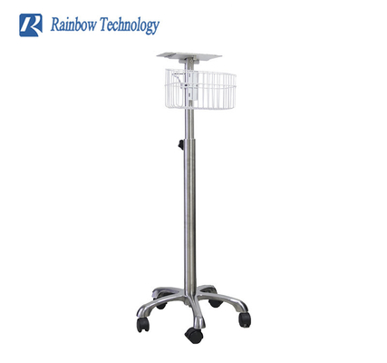 রোগীর মনিটর ট্রলিবাস Medical Stainless Mobile Stand For Sale