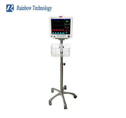 রোগীর মনিটর ট্রলিবাস Medical Stainless Mobile Stand For Sale