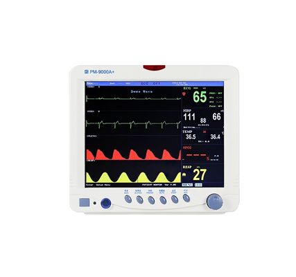 Patient Monitor with 1-7 Level Audio/Visual Alarming Arrhythmia Analysis and Anti-ESU Multi Parameter Bedside Monitor