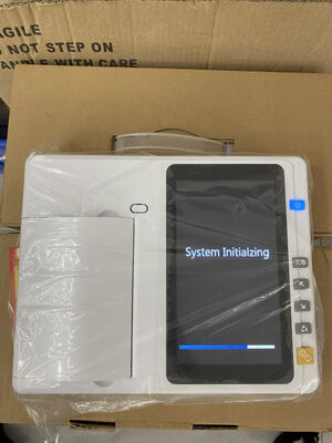 হাসপাতালের জন্য পাওয়ার সোর্স সহ ৬-চ্যানেল ৭ ইঞ্চি এলসিডি স্ক্রিন হ্যান্ডহেল্ড মেডিকেল ইসিজি/ইকেজি ডিভাইস