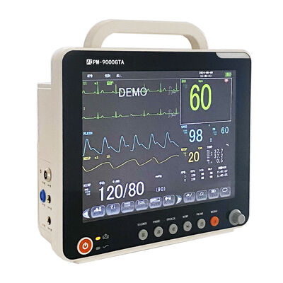 12.1 Inch Color LCD Display Multi Parameter Patient Monitor with Trolley/Wall Bracket Compatibility and ISO Certification